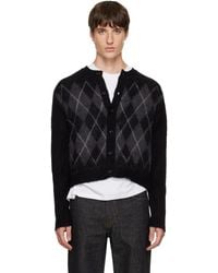 Tonywack - Brushed Argyle Cardigan - Lyst