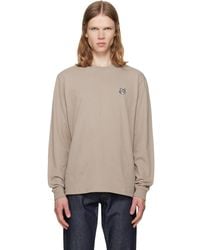Maison Kitsuné - Taupe Fox Head Comfort Long Sleeve T-shirt - Lyst