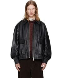 Studio Nicholson - Piston Leather Jacket - Lyst