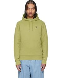 Ami Paris - Cotton Contrasted Ami De Coeur Hoodie - Lyst
