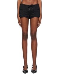 Courreges - Black Interlock Mini Shorts - Lyst