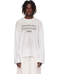 Acne Studios - オフホワイト ロゴ Tシャツ - Lyst