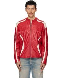 DIESEL - Off- L-Adam Leather Jacket - Lyst