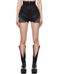 Rick Owens - ブラック Hollywood Dirt Cutoffs デニムショートパンツ - Lyst