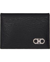 Ferragamo - ブラック Gancini クレジットカードケース - Lyst