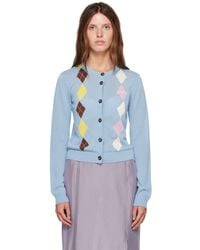 Ganni - Argyle Cardigan - Lyst