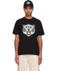 KENZO - T-Shirt Noir À Images Happy Tiger - Lyst