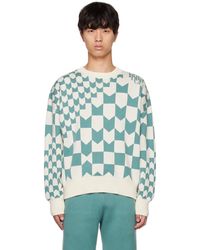 Rhude - Blue & Off-white Racing Sweater - Lyst
