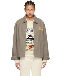 Bode - Blouson 'low lying summer club' taupe - Lyst