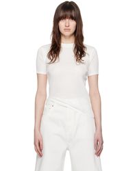 Loulou Studio - T-shirt avalyn blanc - Lyst