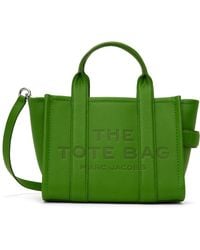 Marc Jacobs - Petit cabas 'the tote bag' vert en cuir - Lyst