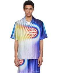 CASABLANCA - Shockwave Short Sleeve Silk Shirt - Lyst