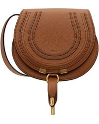 Chloé - Tan Small Marcie Saddle Bag - Lyst
