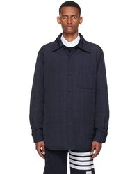 Thom Browne - Navy Polyester Down Jacket - Lyst