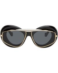 Loewe - Black Wing Double Frame Sunglasses - Lyst
