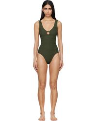 Hunza G - Khaki Celine Swimsuit - Lyst