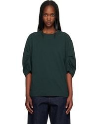 Dries Van Noten - Pleated Sleeve T-Shirt - Lyst