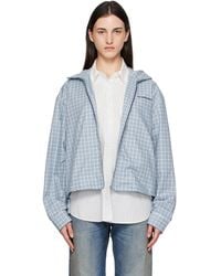 Acne Studios - Hooded Check Jacket - Lyst