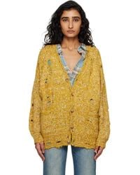 R13 - Distressed Oversized Cardigan - Lyst