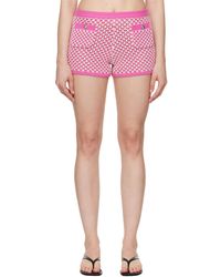 Versace - Crochet Knit Shorts - Lyst
