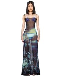 Jean Paul Gaultier - Pigalle Print Mesh Dress - Lyst