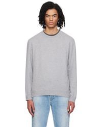 Sunspel - Gray V-stitch Sweatshirt - Lyst