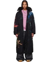 メンズ Dries Van Noten クロップド ダッフルコート ブラック | Lyst