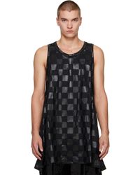 Comme des Garçons - Smooth Gloss Print Check Tank Top - Lyst