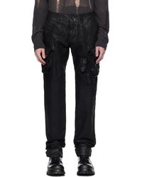 Julius - ブラック Gasmask コーティング デニム スキニー カーゴパンツ - Lyst