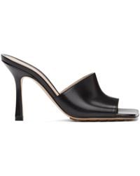 Bottega Veneta - Black Stretch Heeled Mules - Lyst