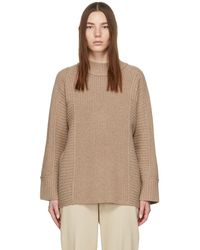 Womens Clothing Jumpers and knitwear Jumpers Save 10% By Malene Birger Wool Paprikana Striped Knitted Sweater 