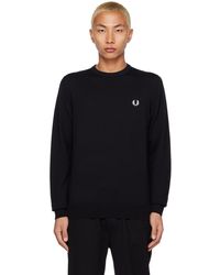 Fred Perry - Black Classic Sweater - Lyst
