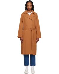 A.P.C. - . Brown Irene Trench Coat - Lyst