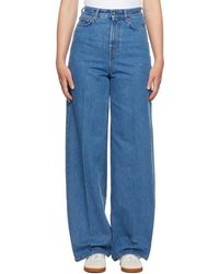 【TOTEME】ハイライズ ワイドレッグ ジーンズ ブルー TOTEME】Wide Leg Denim／ワイドレッグデニム｜THE STORE by C