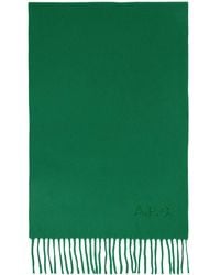 A.P.C. - . Green Ambroise Scarf - Lyst