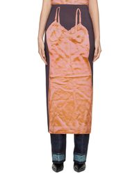 Miaou - Gray & Orange Chiara Maxi Skirt - Lyst