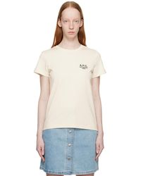 A.P.C. - . Off-white Denise T-shirt - Lyst