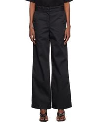 Palm Angels - Black Reversed Waistband Trousers - Lyst
