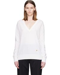 Balmain - V-Neck Light Sweater - Lyst