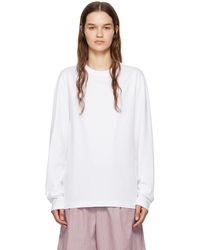 Tekla - T-shirt de pyjama à manches longues blanc - Lyst