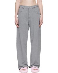 MM6 by Maison Margiela - Wide-Leg Cotton Trousers - Lyst