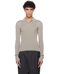 Rier - Fine Rib Silk Polo - Lyst