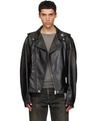 Maison Mihara Yasuhiro - Vest Combined Coating Faux-Leather Jacket - Lyst