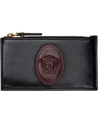 Versace - Roomy Leather Zip Card Holder - Lyst