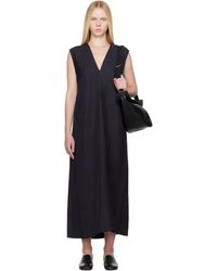 Studio Nicholson - ネイビー Lise リネン ミディアムワンピース - Lyst