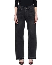 Tonywack - Frayed Hem Loose Straight Denim Jeans - Lyst
