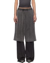 【Acne Studios】グレー ルーズフィット ラウンジパンツ Acne Studios - ロゴスウェットパンツ - グレーメランジ