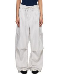Y-3 - Off- Pinstripe Ut Straight Leg Lounge Pants - Lyst