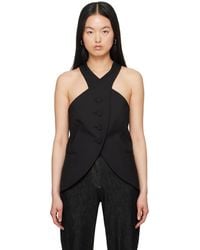 AARON ESH - Gilet Noir À Corsage Bain De Soleil - Lyst