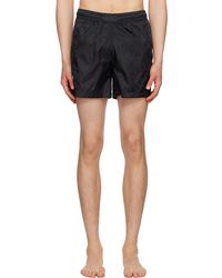 Moncler - Black Drawstring Swim Shorts - Lyst